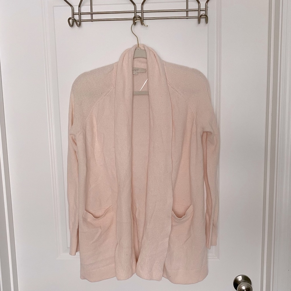 LOFT soft pink cardigan